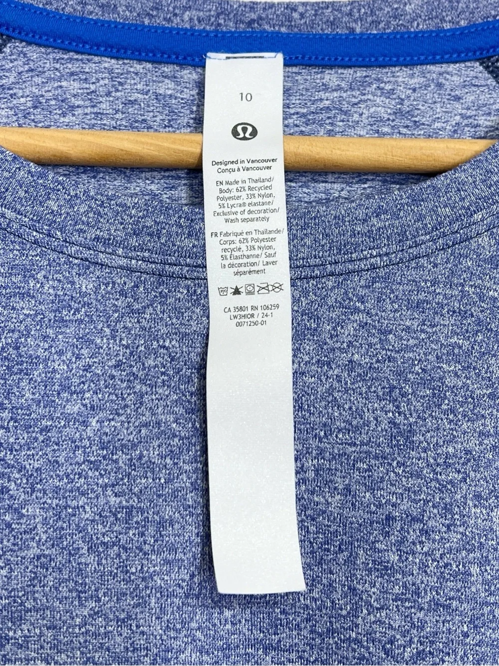 Lululemon License to Train Classic-Fit Long-Sleeve Shirt Heathered True Navy